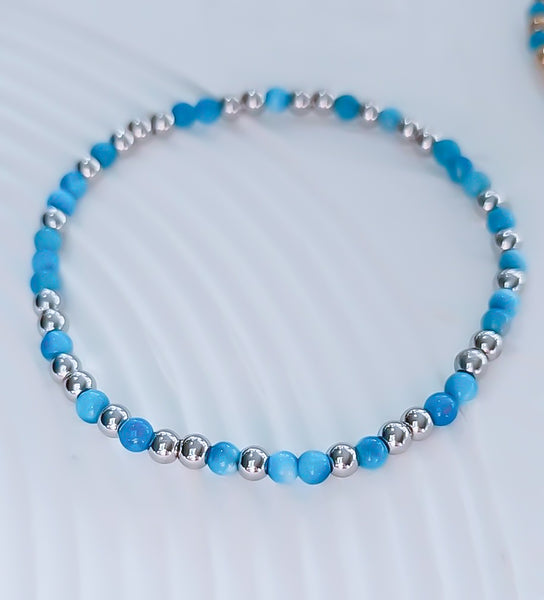 Apatite Bead Mix Bracelet * Choose Your Metal*
