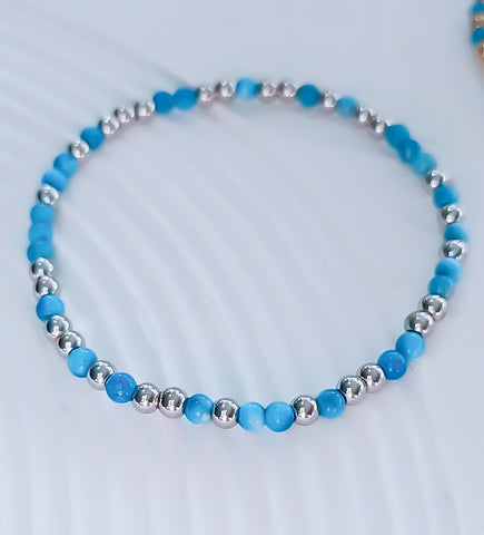 Apatite Bead Mix Bracelet * Choose Your Metal*