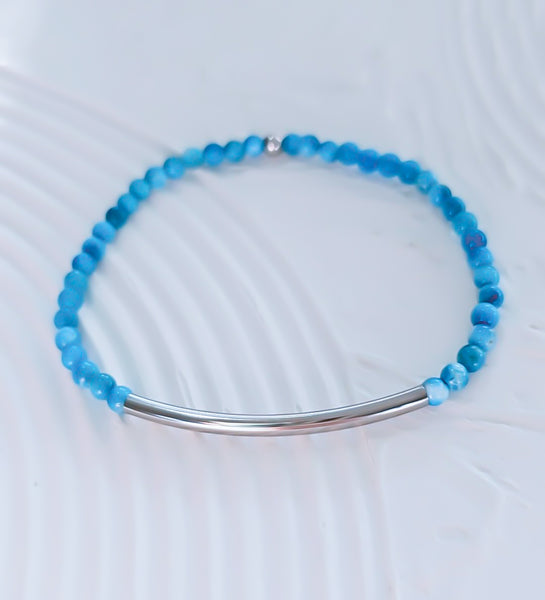 Apatite Bar Bracelet * Choose Your Metal*