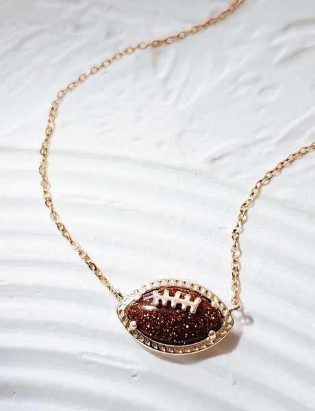 New! Sports Bracelet: Sparkling Goldstone Football Bracelet *MUST HAVE for Game Day!* Choose your metal