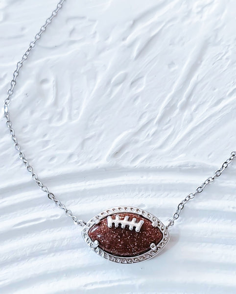 New! Sparkling Goldstone Football Stud Earrings *MUST HAVE for Game Day!* Choose your metal