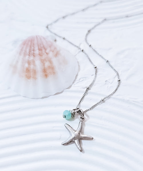 Starfish Charm Nautical Ocean Beach NECKLACE *choose your metal*