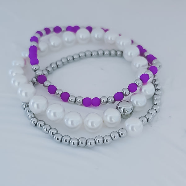 New Neon's Beads Mix Bracelet *Choose your metal and bead color*