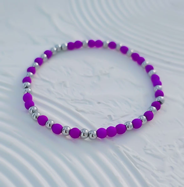 New Neon's Beads Mix Bracelet *Choose your metal and bead color*