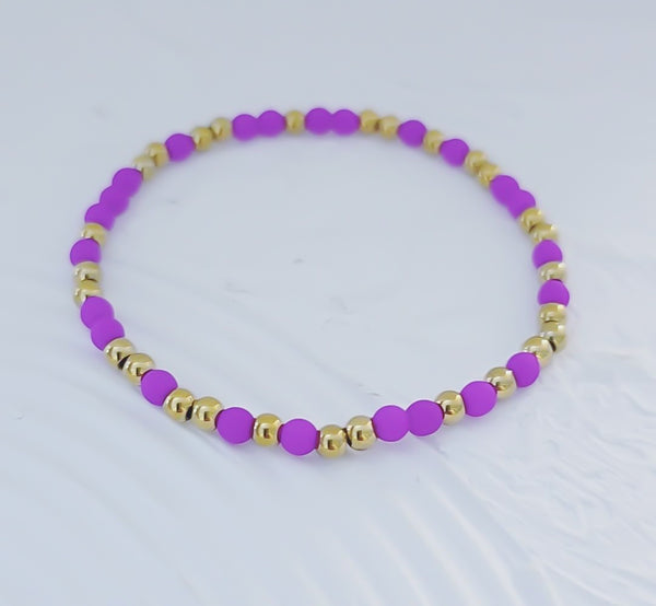 New Neon's Beads Mix Bracelet *Choose your metal and bead color*