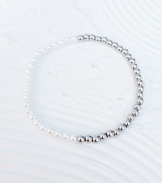 Half & Half Luxe South Sea Pearls Bracelet *Choose Your Metal*