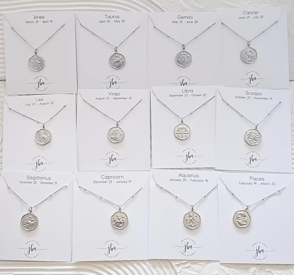 New: ADD ON Zodiac Coin Charm *Choose your Zodiac and Metal*