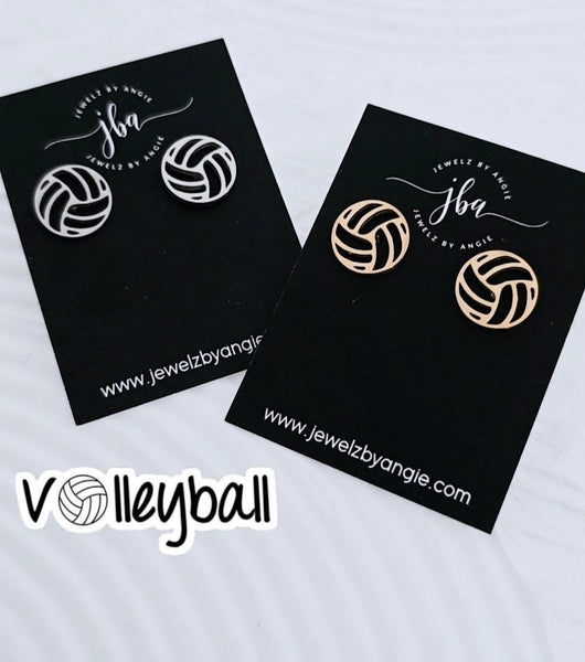 New Sports Studs: Volleyball  Earrings *Choose your Metal*