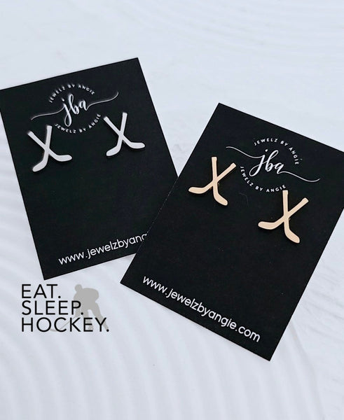 New Sports Studs: Hockey Earrings *Choose your Metal*