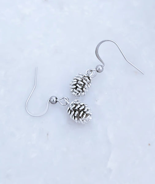 Pinecone / Woodland Earrings *Choose your metal*