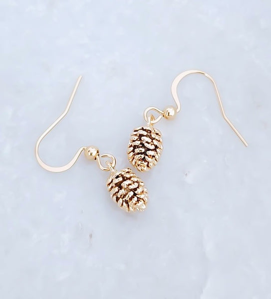 Pinecone / Woodland Earrings *Choose your metal*