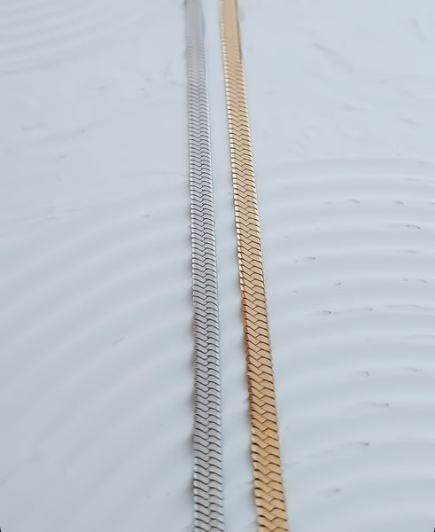New Herringbone Chain Necklace (5mm) * Choose your Metal*