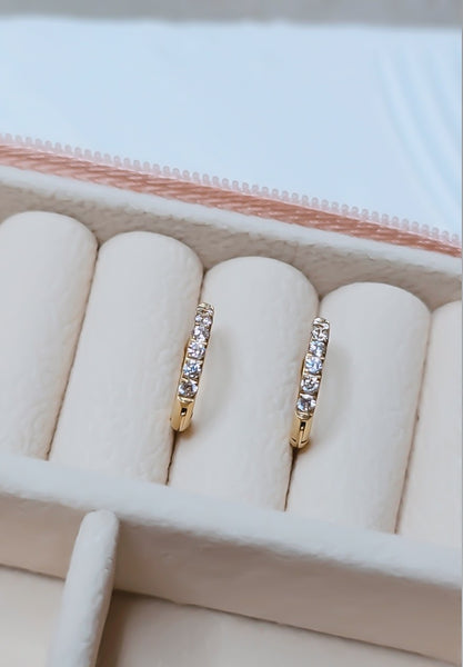 New CZ Huggie Hoop Earrings * Must Have* Choose Your Metal