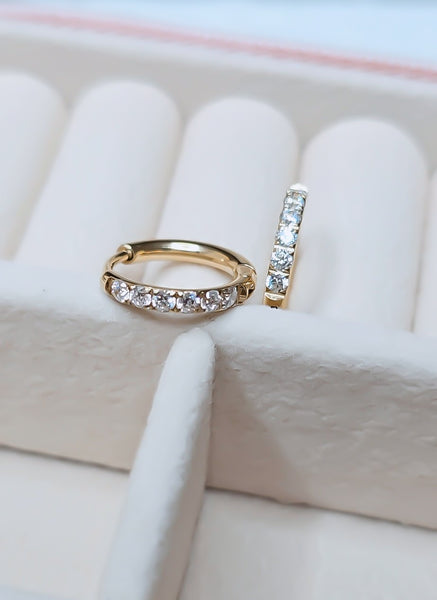 New CZ Huggie Hoop Earrings * Must Have* Choose Your Metal