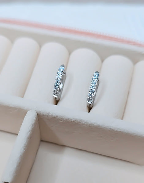 New CZ Huggie Hoop Earrings * Must Have* Choose Your Metal