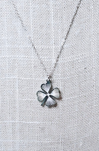 New Four Leaf Clover Lucky Charm Necklace *Choose your Metal*