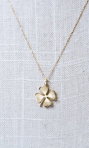 New Four Leaf Clover Lucky Charm Necklace *Choose your Metal*