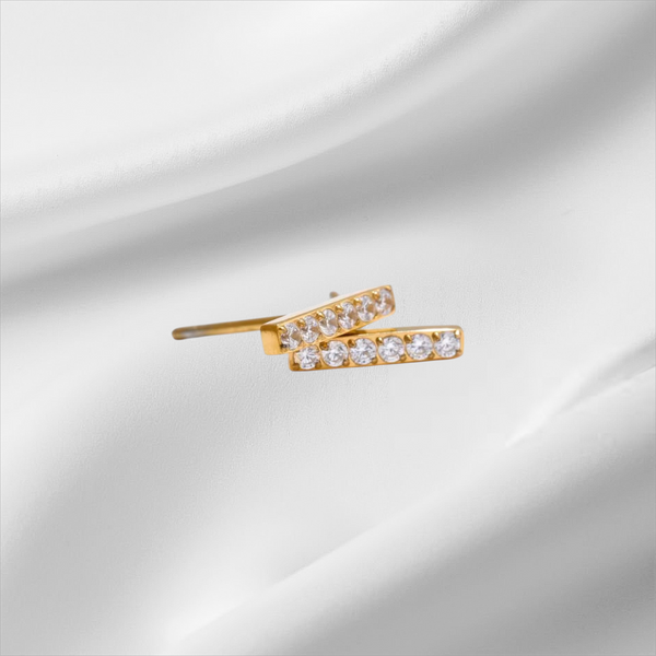 New CZ Dainty Bar Stud Earrings • Must Haves • *Choose your Metal*