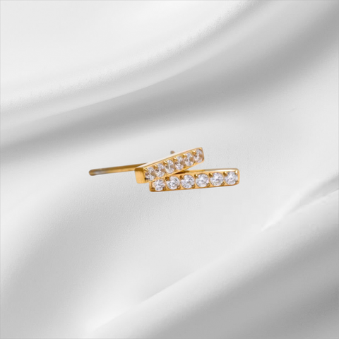 New CZ Dainty Bar Stud Earrings • Must Haves • *Choose your Metal*