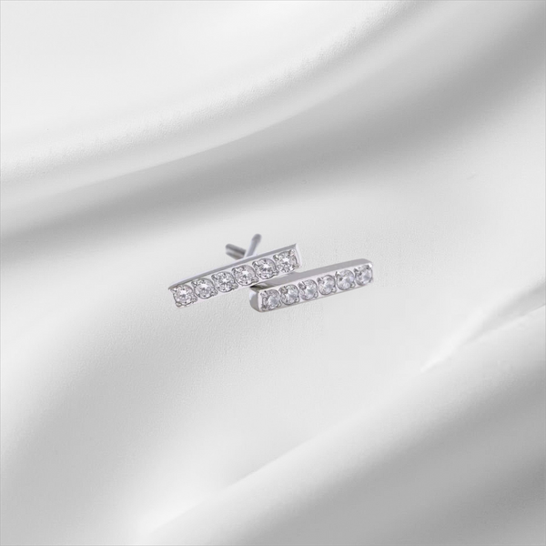 New CZ Dainty Bar Stud Earrings • Must Haves • *Choose your Metal*