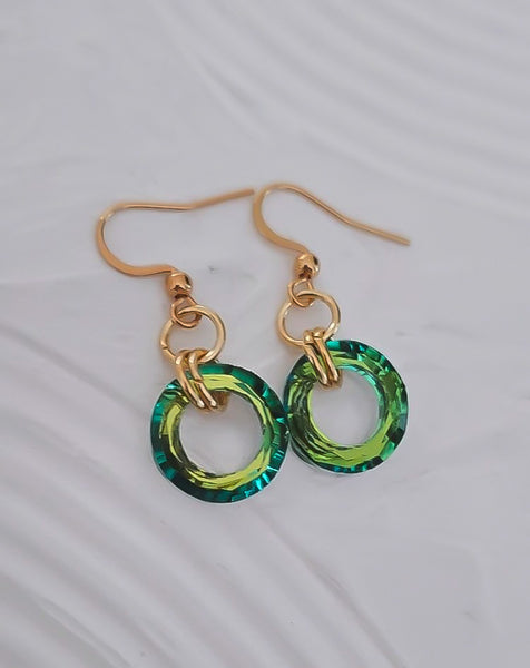 New Gorgeous Crystal Ring Earrings *Choose your Color*