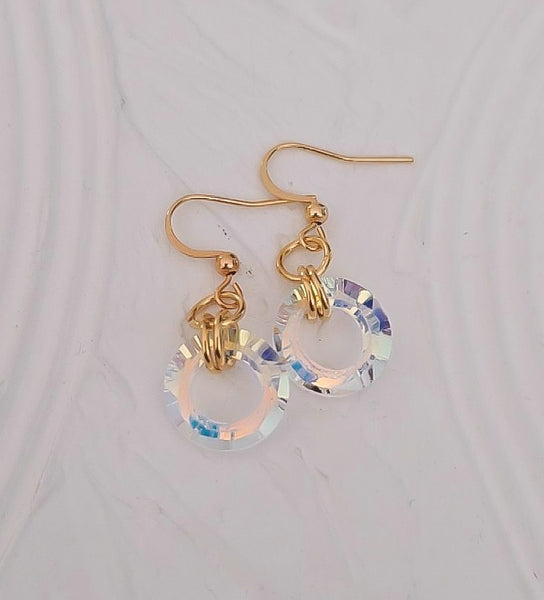 New Gorgeous Crystal Ring Earrings *Choose your Color*