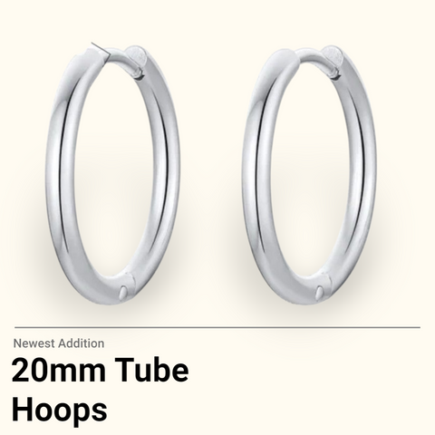 New Everyday Must Have Tube Hoop Earrings  * Choose your Metal and Size*