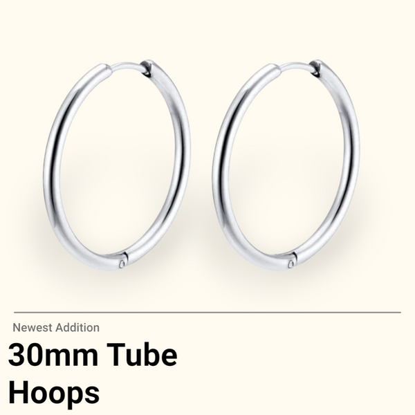New Everyday Must Have Tube Hoop Earrings  * Choose your Metal and Size*