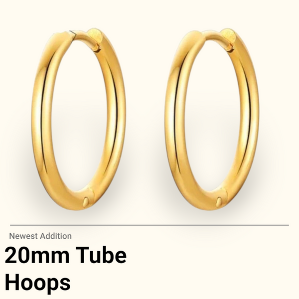 New Everyday Must Have Tube Hoop Earrings  * Choose your Metal and Size*