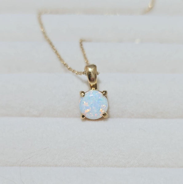 New Solitaire Fire Opal Necklace  *Choose your Metal* STUNNING 😍