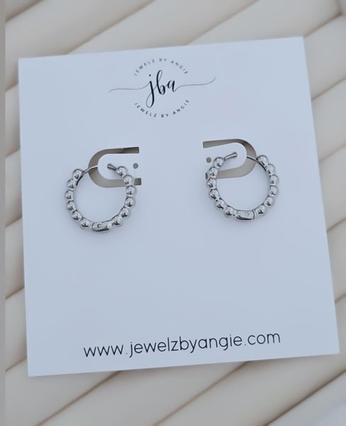OBSESSED New Ball Hoops Earrings  * Choose your Metal*