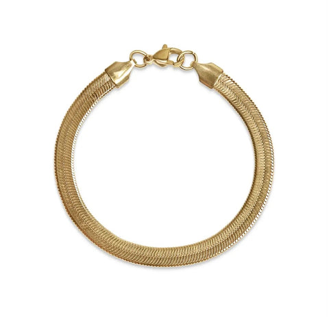 New The Perfect Herringbone Chain Bracelet (5.5mm)  * Choose your Metal*