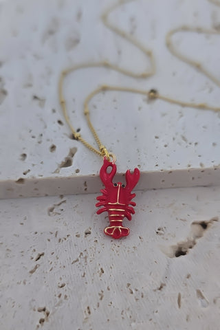 Maritime Must Have: New Adorable Enamel Lobster Necklace *LOVE*