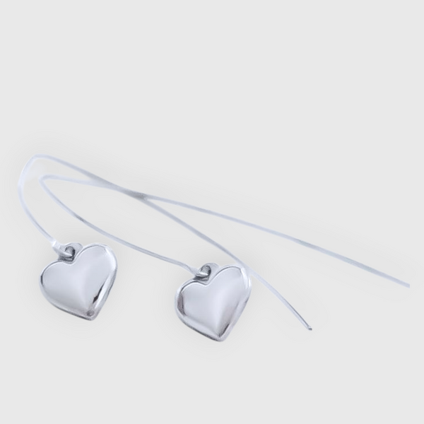 New Super Long Marquis Drop Earrings with Puff Hearts *Choose your Metal*