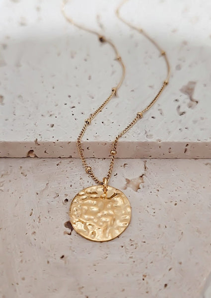 New Hammered Coin Necklace  *Choose your Metal*