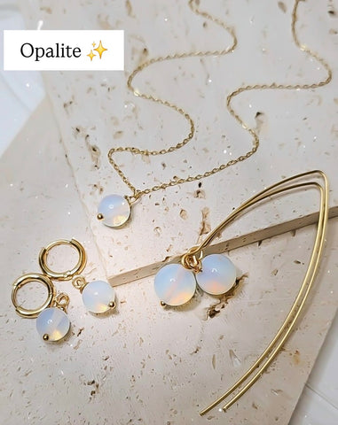 New ✨️ Opalite Collection *Choose between necklace, hoops & super long marquis *