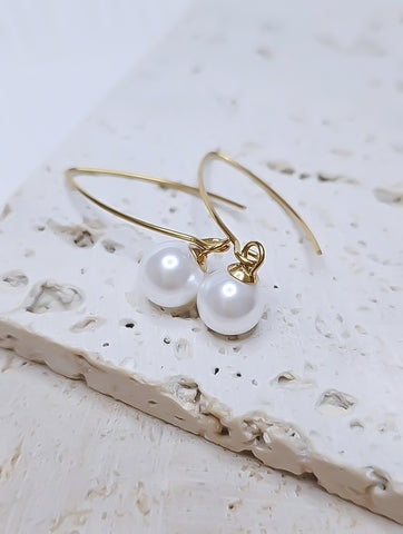 Luxe South Sea Shell Pearl Earrings (Marquis Style) *Choose your metal*