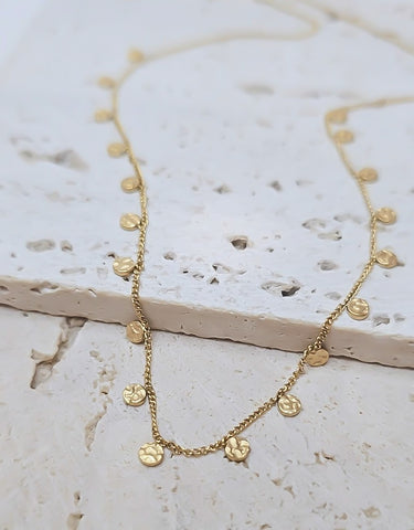 New Dainty Tiny Hammered Discs Necklace *LOVE this!!*