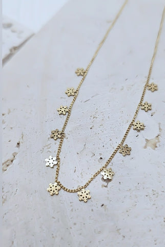 New Tiny Snowflakes Necklace  * Choose your Metal*