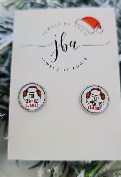 Gifts $10 and Under. Holiday Exclusive Glass Dome Studs *Choose Your Setting Metal & Style*