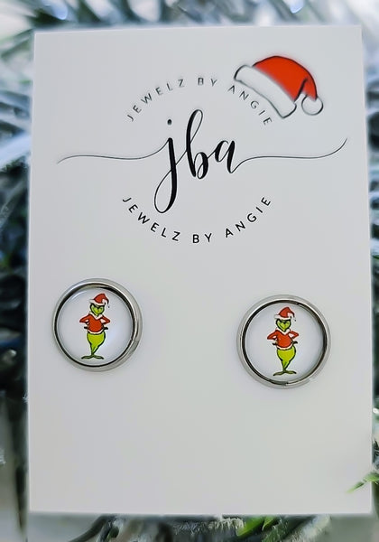 Gifts $10 and Under. Holiday Exclusive Glass Dome Studs *Choose Your Setting Metal & Style*