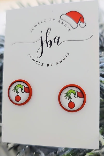Gifts $10 and Under. Holiday Exclusive Glass Dome Studs *Choose Your Setting Metal & Style*