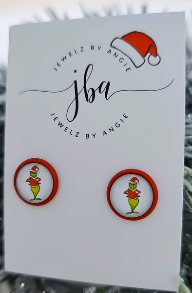 Gifts $10 and Under. Holiday Exclusive Glass Dome Studs *Choose Your Setting Metal & Style*