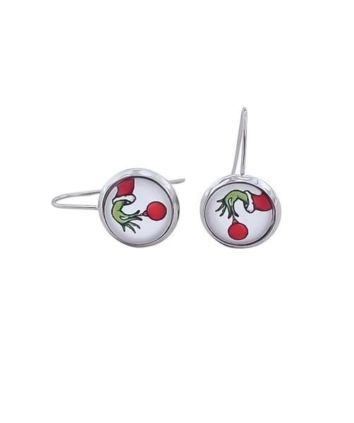 Holiday Exclusive Glass Dome Dangle Earrings *Choose Your Setting Metal & Style*