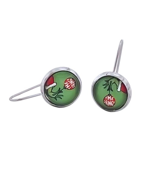 Holiday Exclusive Glass Dome Dangle Earrings *Choose Your Setting Metal & Style*