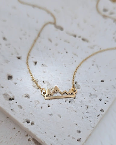 New Tiny Mountains Necklace  * Choose your Metal*