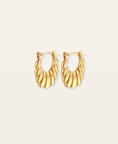 OBSESSED Petite Sculpted CLÉO Hoops Earrings  *Choose your Metal*