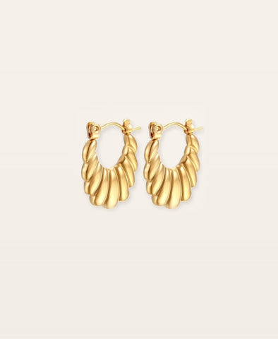 OBSESSED Petite Sculpted CLÉO Hoops Earrings  *Choose your Metal*