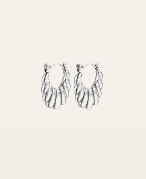OBSESSED Petite Sculpted CLÉO Hoops Earrings  *Choose your Metal*