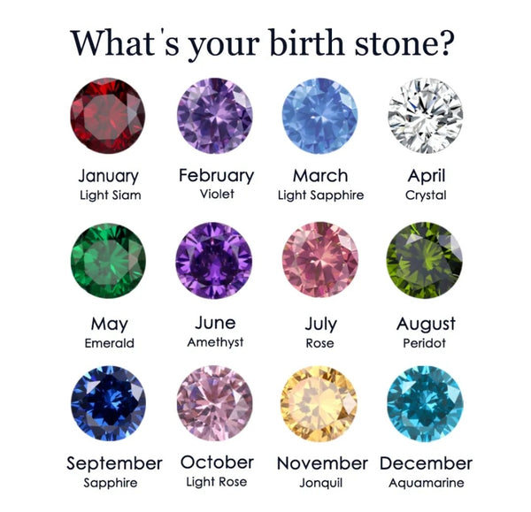 Dainty CZ Birthstone Solitaire Stud Earrings *Choose Your Birthstone and Metal*